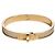 Hermès Pulsera Mini Click Kelly Oro Marrón Glacé Naranja