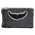 Zadig & Voltaire Clutch in denim con tracolla grigia Marrone