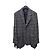 Dior Chaqueta de algodón cannage tweed negro y azul