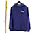 Balenciaga Langarm-Kapuzenpullover mit Wave-Logo Blau  - Ansicht 1