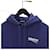 Balenciaga Langarm-Kapuzenpullover mit Wave-Logo Blau  - Ansicht 6