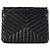 Saint Laurent Clutch Loulou Flap Matelassé Argento - vista 3