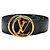 Louis Vuitton Ledergürtel mit Kreis-Muster Schwarz