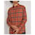 Céline Camicia in cotone a quadri oversize Rosso  - vista 6