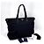 Prada Borsa shopper in nylon con logo triangolare, borsa a tracolla Nero
