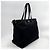 Prada Borsa shopper in nylon con logo triangolare, borsa a tracolla Nero - vista 6