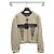 Louis Vuitton Lurex-Tweed-Jacke mit Volantärmeln Weiß