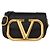 Valentino Superbee Crossbody Small con Logo Oro Nero