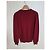 Comme Des Garcons Burgunderroter Strickpullover mit Doppelwappen für Herren - Ansicht 5