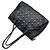Chanel Borsa a tracolla Camellia in vernice con catena Nero - vista 3
