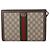 Gucci Clutch in tela GG Supreme Ophidia Marrone