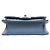 Chanel Mini borsa a tracolla con patta e catena blu stropicciato - vista 4