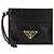 Prada Tarjetero de piel Saffiano Negro