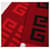 Givenchy Roter Wollschal mit Logo-Muster  - Ansicht 3