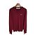 Comme Des Garcons Burgundy Double Wappen Strickjacke für Herren Rot