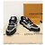 Louis Vuitton Sneakers Trainer in pelle LV Nero e Grigio Marrone - vista 8