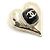 Chanel Spilla da donna con logo CC a forma di cuore nero e oro - vista 3