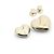 Chanel Broche para mujer Crystal CC Double Heart Blue Gold Azul - vista 5