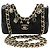Chanel Black Lambskin Gold Classic New Mini Charms Decoration Chain Crossbody Bag