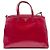 Prada Tote e borsa a tracolla in Saffiano Vernice Rosso