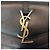Saint Laurent Clutch YSL Cassandra in pelle nera lucida con dettagli dorati Nero - vista 2