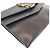 Saint Laurent Clutch YSL Cassandra in pelle nera lucida con dettagli dorati Nero - vista 7