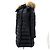 Moncler Herminfur Damen Lang Daunenjacke Schwarz