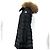 Moncler Herminfur Damen Lang Daunenjacke Schwarz - Ansicht 4