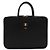Thom Browne Borsa da Business a Doppio Scompartimento in Pelle Granulata Nero