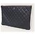 Chanel Clutch Classic Large in Caviar Nero Argentato con Chip - vista 2