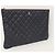 Chanel Clutch Classic Large in Caviar Nero Argentato con Chip - vista 3