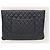 Chanel Clutch Classic Large in Caviar Nero Argentato con Chip - vista 5