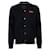 Comme Des Garcons Wollstrickjacke mit Double Heart Patch Schwarz