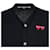 Comme Des Garcons Wollstrickjacke mit Double Heart Patch Schwarz - Ansicht 4