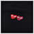 Comme Des Garcons Wollstrickjacke mit Double Heart Patch Schwarz - Ansicht 8
