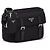 Prada Borsa a tracolla in nylon con placca logo Nero - vista 3