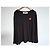 Comme Des Garcons Maglia da uomo nera e rossa con toppa Nero - vista 9