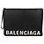 Balenciaga Clutch con tracolla larga e logo frontale Nero