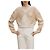 Hermès Langarm-Kaschmirpullover für Damen aus Strick Blanc Nautirelle Orange