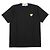 Comme Des Garcons Kurzärmeliges T-Shirt mit goldenem Herz-Patch für Herren Schwarz