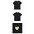 Comme Des Garcons Kurzärmeliges T-Shirt mit goldenem Herz-Patch für Herren Schwarz - Ansicht 3