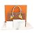 Hermès Set Borsa Tote Garden Party Gold e Twilly Marrone - vista 10