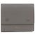 Céline Cartera tríptico de cuero gris Castaño