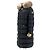 Moncler Boeidic Langdunenjacke mit Fuchsfell Schwarz