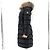 Moncler Boeidic Langdunenjacke mit Fuchsfell Schwarz - Ansicht 4