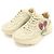 Gucci Ivory Leder Damen-Sneaker mit Erdbeerprint und Messing Weiß - Ansicht 2