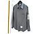 Thom Browne Front Snap Piped Wool Shirt Gray - view 3
