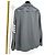 Thom Browne Front Snap Piped Wool Shirt Gray - view 4