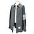 Thom Browne Front Snap Piped Wool Shirt Gray - view 6