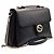 Gucci Borsa a manico superiore con logo GG Interlocking in pelle nera e catena grande Nero - vista 4